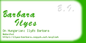 barbara ilyes business card
