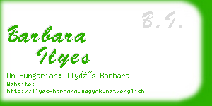 barbara ilyes business card